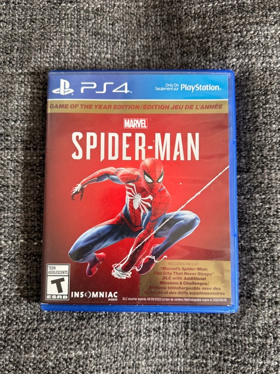 Sony Other - Marvel Spiderman Game Of The Year Sony PS4 Playstation 4 Game Complete
